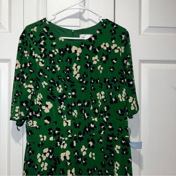 NWT LONDON TIMES Plus Size Elbow Sleeve Midi Dress women’s size 16 - Picture 4 of 9